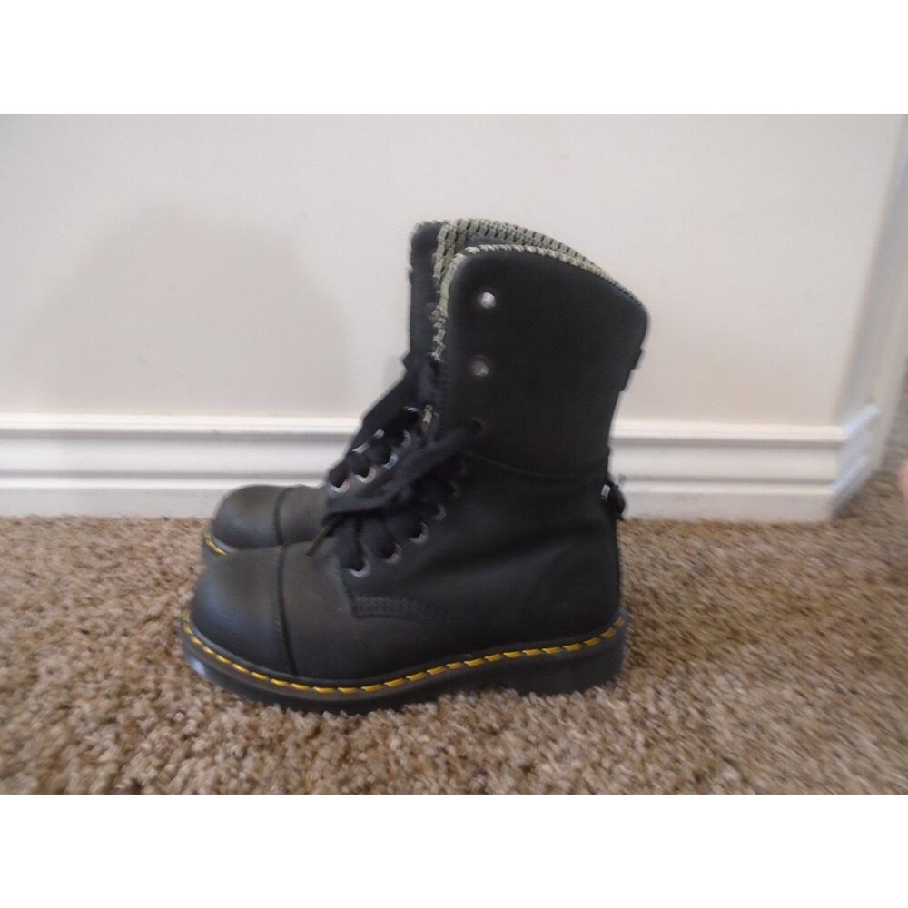 Dr martens Doc martens Women’s Leah Steel Toe Black Boots Size 7